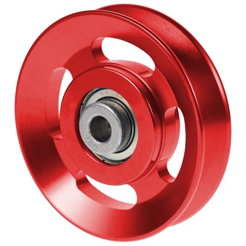 Aluminium Alloy Gym Pulley 90 mm，2‑Pack / 4‑Pack / 6‑Pack - color: Red