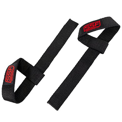 Serious Steel Fitness 1.5 to 1.75 inches wide Lifting Straps | Olympic Weightlifting Strap | Olympic Pulling Straps | Deadlift Strap | Axle Strap - color: Traditional - Cotton