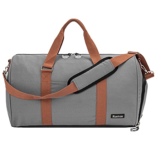 Sports Gym Bag with Shoe Compartment&Wet Pocket,Travel Duffel bag,Weekend Bag,Workout Bag Suitable for Men and Women - color: grey