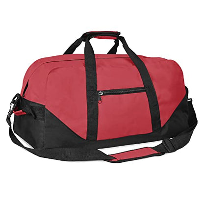 21" Large Duffle Bag with Adjustable Strap - color: Red