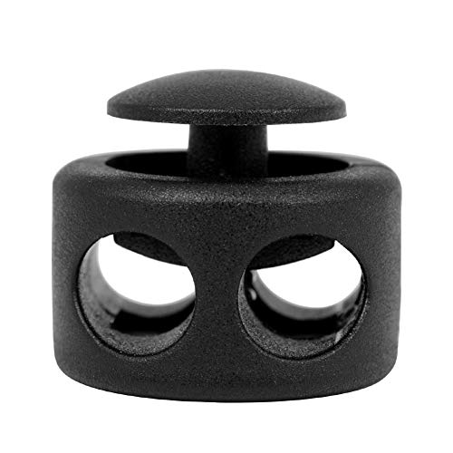 DYZD Plastic Double Hole Cord Lock Spring Stoppers for Drawstring (10PCS) - size: 10P
