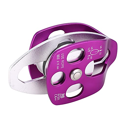 RiToEasysports Dual Pulley, for Rock Climbing Mountaineering, Suitable for Outdoor Exploring, Side Swing, Block and Tackle, Tandem Pulley