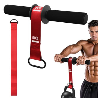 Forearm Strengthener and Wrist Roller with Thick Grip & Adjustable Strap, Ideal for Grip Strength Training, Muscle Building and Rehabilitation - color: Red
