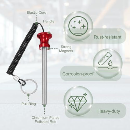 Weight Stack Pin, Weight Gym Pin Strength Training Equipment Replacement with Pull Rope for Commercial Home - color: Red, size: 0.4 x 4.7 Inch