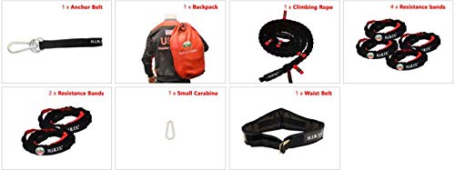 Suples H.I.R.T.S Climber - Resistance Bands - Rope Climbing Fitness Training - Home or Gym Workout - style: 4 Band