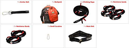 Suples H.I.R.T.S Climber - Resistance Bands - Rope Climbing Fitness Training - Home or Gym Workout - style: 4 Band