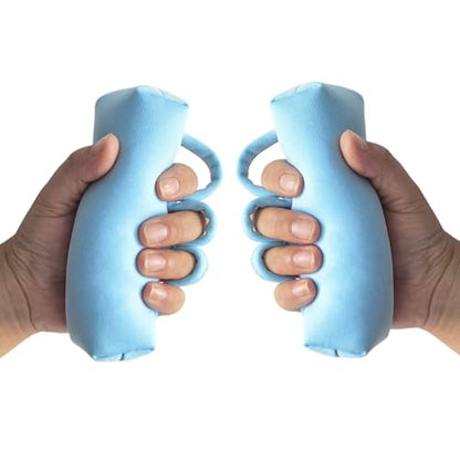 Palm Grip Protector, Hand Contracture Cushion with Finger Separator, (2 Pack) Finger Therapy and Hand Exercisers for Stroke, Arthritis, Parkinson Dementia
