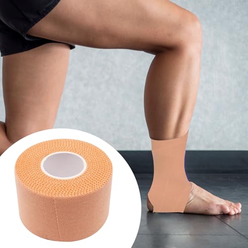 Athletic Sports Tape 1.5 Inch x 30ft, Elastic Athletic Wrist Ankle Tape Roll (2pack, Beige, 1.5 Inch x 10 Yards) - color: Beige