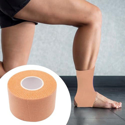 Athletic Sports Tape 1.5 Inch x 30ft, Elastic Athletic Wrist Ankle Tape Roll (2pack, Beige, 1.5 Inch x 10 Yards) - color: Beige