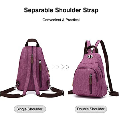 FANDARE Retro Sling Chest Backpack Multipurpose Crossbody Shoulder Bag - color: Purple