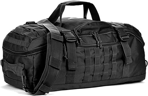 3 In 1 Military Backpack Travel Duffle Bag for Weekender Gym Traveling Workout Deployment - color: Black, size: Large (85L)