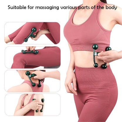 Handheld Trigger Point Massage Tools, 2 Pcs 4 Point Deep Tissue Manual Massager Full Body Massager, Handheld Palm Pressure Point Massage Tool for Neck Shoulder Back Waist Arm Leg Muscle Pain Relief