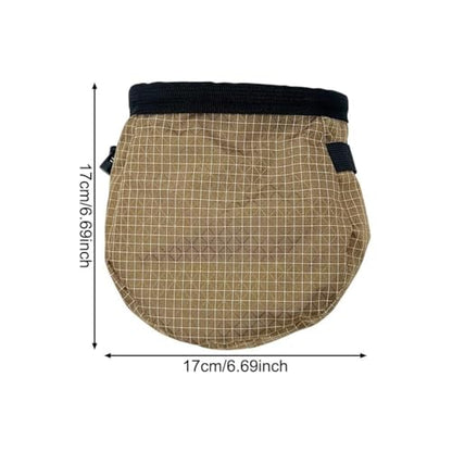 Climbing Chalk Bag with Zipper Pocket Climbing Chalk Bag Pouch with Waist Belt for Bouldering Weightlifting Powerlifting Gym Workout - color: Brown