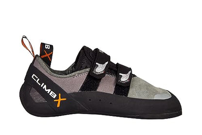 Climb X Rave Strap Climbing Shoe - color: Granite Grey, size: 8.5