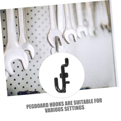 Kisangel 10pcs Plastic Pegboard Hooks Heavy Duty Pegboard Accessories for Garage Tool Storage Hanging Board Hooks for Organization and Wall Display