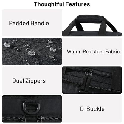 MIER Packable Travel Duffle Bag with Shoe Compartment, 50L, Black | Foldable Weekender Duffel; Multi-Pockets; Adjustable Shoulder Strap; Luggage Sleeve; Travel, Sports, Camping, Gym - color: Black, size: 50L