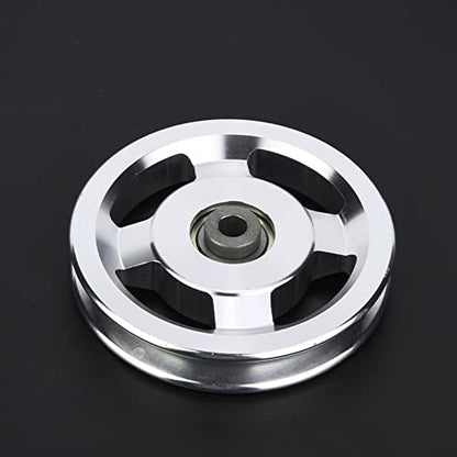 Bearing Pulley Wheel, Aluminium Alloy Fitness Pulley Home Gym Attachments Part Exercise Strength Training Accessory Exercise Machine Attachments for Gym - size: 115mm diameter