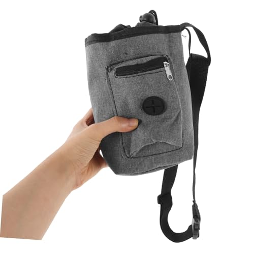 Holibanna Slip Climbing Chalk Bag with Zippered Pocket Lightweight Oxford Cloth Chalk Pouch for Bouldering Mountaineering Fitness Training Portable Gray Waist Pack for Outdoor Sport