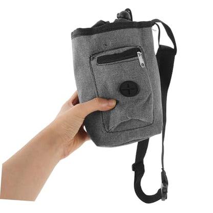 BESPORTBLE Antislip Chalk Bag Bucket with Zippered Pockets for Rock Climbing Bouldering and Gymnastics Oxford Cloth Grip Enhancer Stylish Gray Design for Mountaineering and Fitness Training