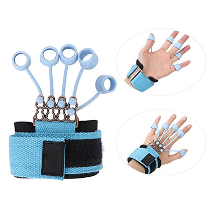 Generic Finger Strengthener, Silicone Finger Exerciser, Adjustable Wrist Strap Strengthener with 6 Resistance Levels, Ideal for Flexion Extension Training & Rock Climbing - size: 40lb