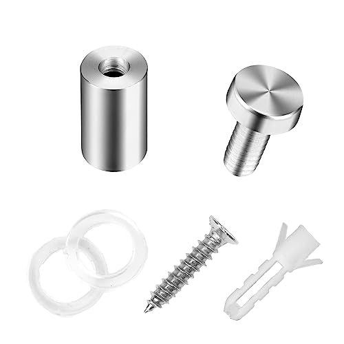 Acrylic Standoff Screws - 24pcs (0.5x0.75 in) for Sign & Wall Mounting - size: 0.5x0.75 in (24 Pcs)
