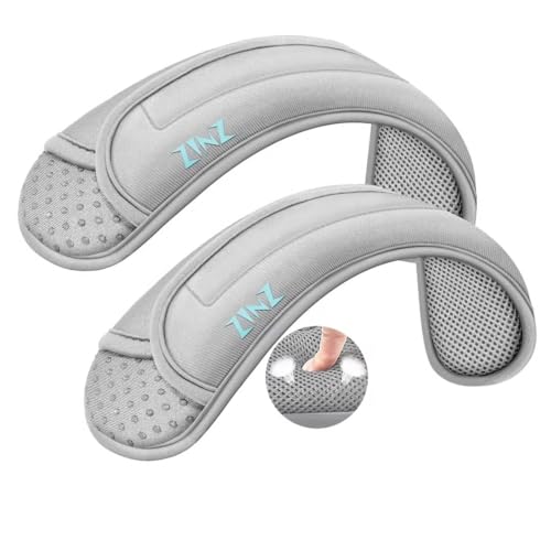 ZINZ 2-Pack Universal Shoulder Pad with Ultra thick Cushion for Bag Luggage Bag Crossbody, Plus Long & Anti-Slip & Breathable,Gray-2Pack - color: Gray-2pack