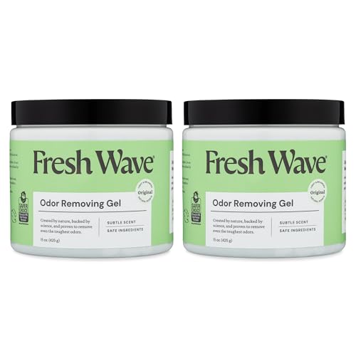 Fresh Wave Original Odor Eliminator Gel 2Pk 15 oz - Air Freshener for Home | Lasts 30-60 days. Plant-based odor absorber. No perfumes or harsh chemicals. Bathroom & closet deoderizer. Refills available. - size: 15 Fl Oz (Pack of 2)