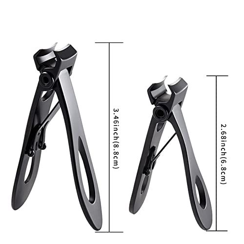 Nail Clippers for Thick Nails,Fingernail Toenail Clippers,Nail Clipper Set for Adult Men Women (Black) - size: Black with carry sack