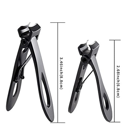 Nail Clippers for Thick Nails,Fingernail Toenail Clippers,Nail Clipper Set for Adult Men Women (Black) - size: Black with carry sack