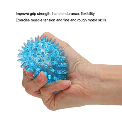 Massage Balls, Ball Compact Muscle Roller Hollow Soft Transparent Strength Recovery Exercise Squeezy Toy Balls Massage Ball for Hand Wrist Stress Relief (7CM)