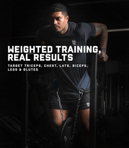 Gymreapers Dip Belt With Chain For Weightlifting, Pull Ups, Dips - Heavy Duty Steel Chain For Added Weight Training - color: Gray