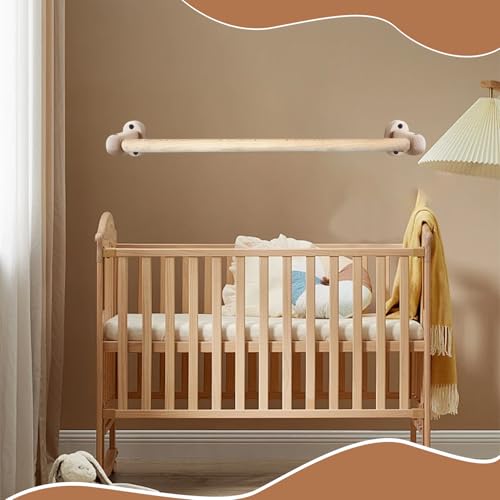 Duomilee Baby Pull up Bar Toddler Pull Up Bar Montessori Wall-Mounted Handrail Ballet Bar for Toddlers Suitable for Baby to Learn to Stand and Support. (35.4 in) - style: 35.4 IN