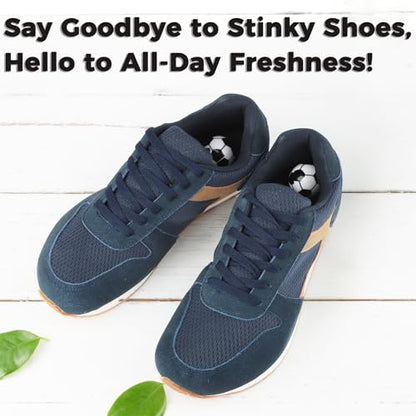 Knixmax Shoe Doodorizer Balls Boot Fresheners Gym Bag Smell Remover Ball 12 Packs