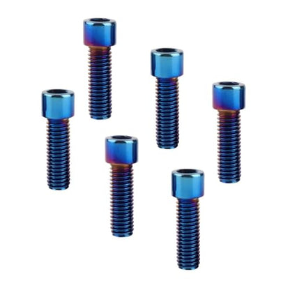 6Pcs Bike Screws M6x10 12 16 18 20 25 30 35mm Stainless Steel Socket Head Cap Allen Hex Bolt (Burnt Blue, M6 x25mm) - color: Burnt Blue, size: M6 x25mm