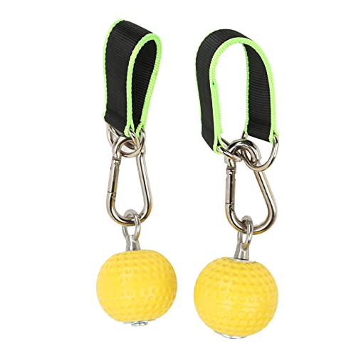Climbing Pull Up Hand Grips Ball Set | Secure Hold Arm Strength Training for Rock Climbers/Athletes | 2 Grip Balls + 2 Webbing & Buckles | Long - Lasting PU & Steel Construction (72mm Model)