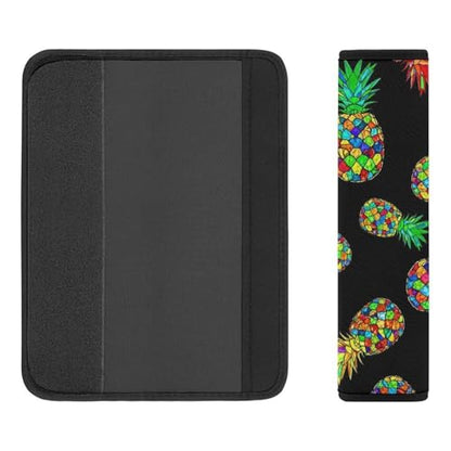 2 Pack Soft Padded Seat Belt Cover for Girls and Boys, All Vehicles, Tropical Pineapple Harness Pads Strap, Anti-Slip Pad - color: Pattern 797