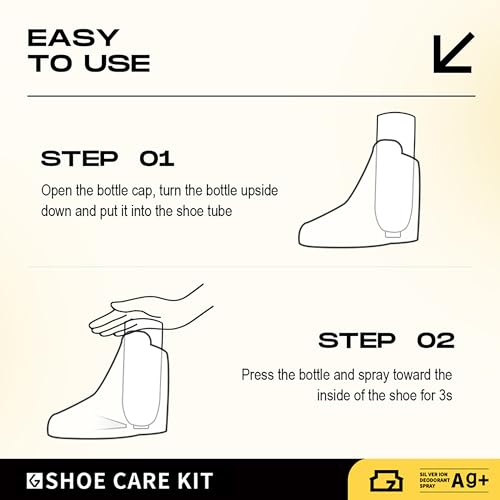 GOTO Shoe Deodorizer Spray 10Fl oz, Shoe Odor Elimination, Fit for Shoes, Sneakers, Boots, Suede and Nubuck (Mint Scent)