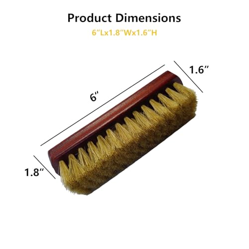 2 Pack Boar Bristle Shoe Brush for Deep Care & Polish | 100% Boar Bristle; Beech Wood Handle; For Leathers, Sneakers, Boots, Clothes; Removes Stubborn Dirt Effectively - color: Yellow and Yellow
