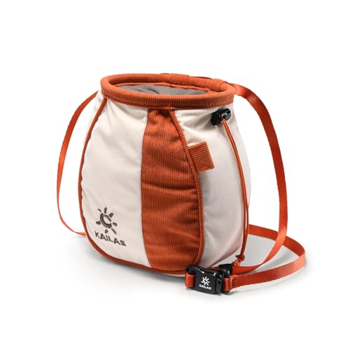 KAILAS Chalk Bag for Climbing Bouldering Giftbox Wide Opening Brush Holders Rock Climbing Gear - color: Orange