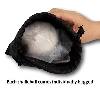 Pack of (3) 2 oz Chalk Balls for Gymnastics Rock Climbing Bouldering Weight-Lifting Cross Training Powerlifting - Premium Quality Gym Chalk