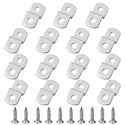 15PCS 1/4" Canvas Clips for Picture Framing, Offset Mounting Hardware with Screws for Art and Mirror Installation - size: 1/4 Inch
