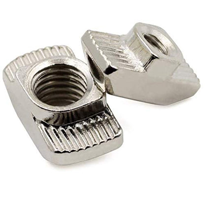 100 Pcs 3030 Series M5 T Nuts, T Slot Nut Hammer Head Fastener Nut, Nickel Plated Carbon Steel Nut for Aluminum Profile (3030 Series M5)