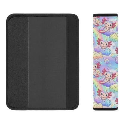 2 Pack Breathable Car Seat Straps Shoulder Pads for Adults and Children, All Vehicles, Cute Axolotl Art Harness Pads Strap, Pressure Relief - color: Pattern 704