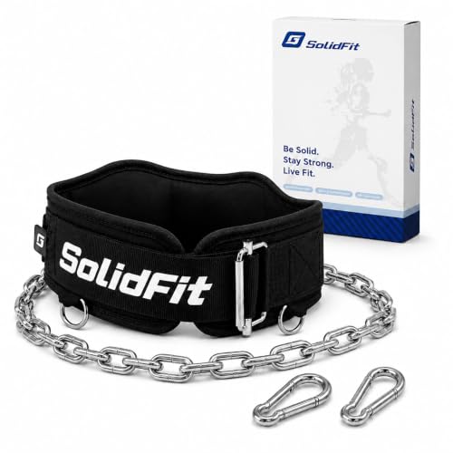 2-in-1 Weight Lifting and Dip Belt with 37.4-Inch Steel Chain men | Comfortable neoprene padding and a 37.4-inch heavy-duty steel chain for weighted dip, squat, pull-up and powerlifting. - color: Black, size: Medium
