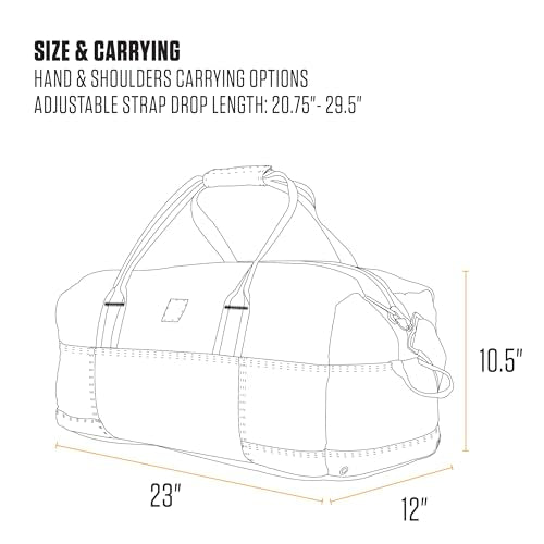 Carhartt Classic Duffels, Heavy-Duty Bag for Jobsite, Gym, & Travel, 55L, Carhartt Brown - color: Carhartt Brown, style: 55l