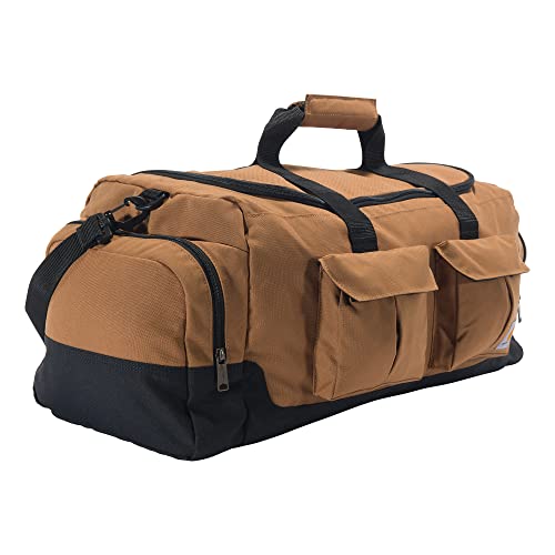 Carhartt Utility Duffel, Heavy-Duty Gear Bag for Jobsite, Gym, & Travel - color: Carhartt Brown