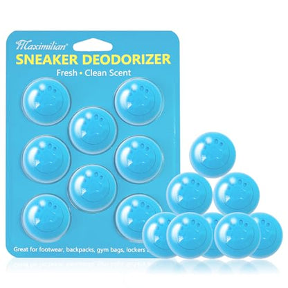 MAXIMILIAN Blue Shoe Deodorizer Balls 8pcs Professional Sneaker Balls | Shoe Freshener Balls,Shoe Balls Odor Eliminator,Sneaker Balls Deodorizers Strong,Shoe Odor Elimination for Shoes Wardrobe