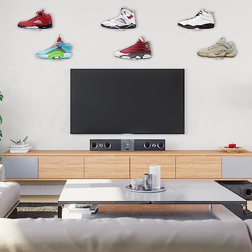 Floating Shoe Shelves for Wall-6 Pack Sneaker Shelves-Levitating Shoe Display Stand Acrylic Sneaker Wall Hanger,Shoe Organizer Holder Wall Mount for Sneaker Collection Shoe Box
