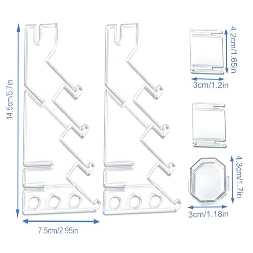 Fingerboard Display Rack with Mini Accessory Box, 5-Slot Transparent Acrylic Pro Finger Skateboard Storage Stand, Mini Skateboard Holder for Fingerboard Collection, Robust & Easy to Install