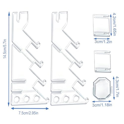 Fingerboard Display Rack with Mini Accessory Box, 5-Slot Transparent Acrylic Pro Finger Skateboard Storage Stand, Mini Skateboard Holder for Fingerboard Collection, Robust & Easy to Install